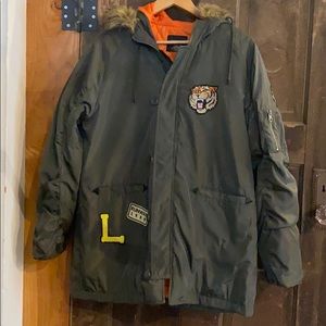 LoveTree Hooded Khaki Jacket